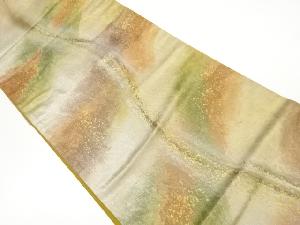 リサイクル　金彩抽象模様暈し袋帯